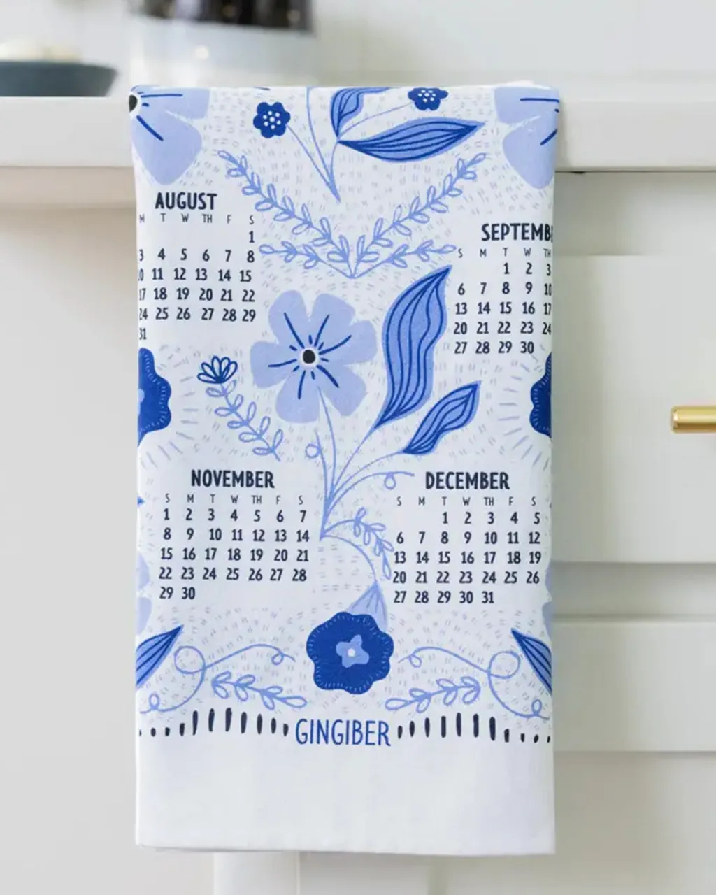 Gingiber Tea Towel 2026 Calendar Outlet