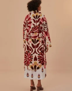 Farm Rio Ainika Flowers Fleece Coat New