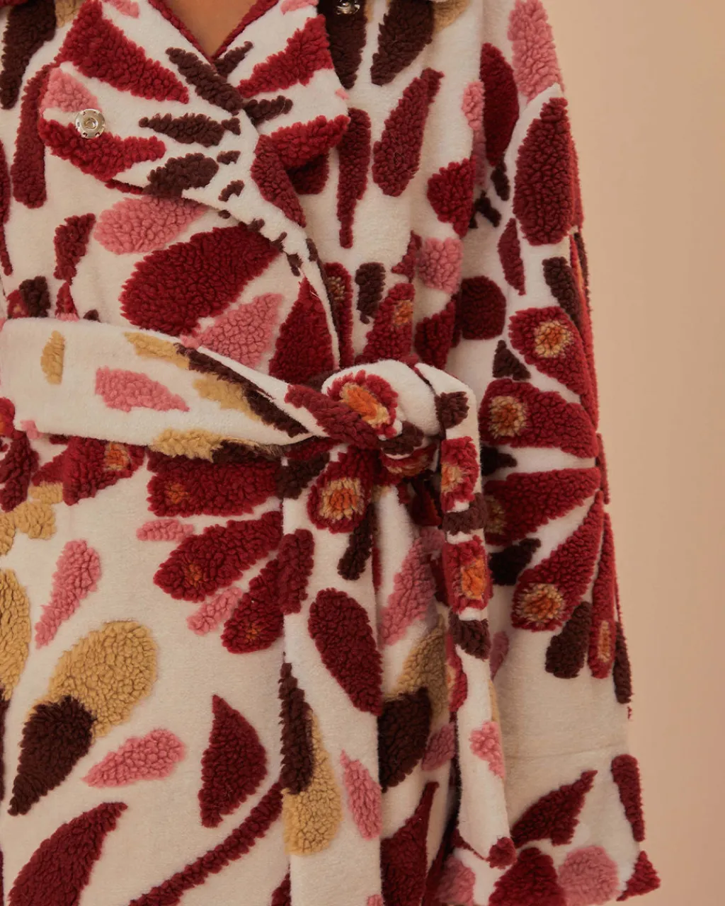 Farm Rio Ainika Flowers Fleece Coat New
