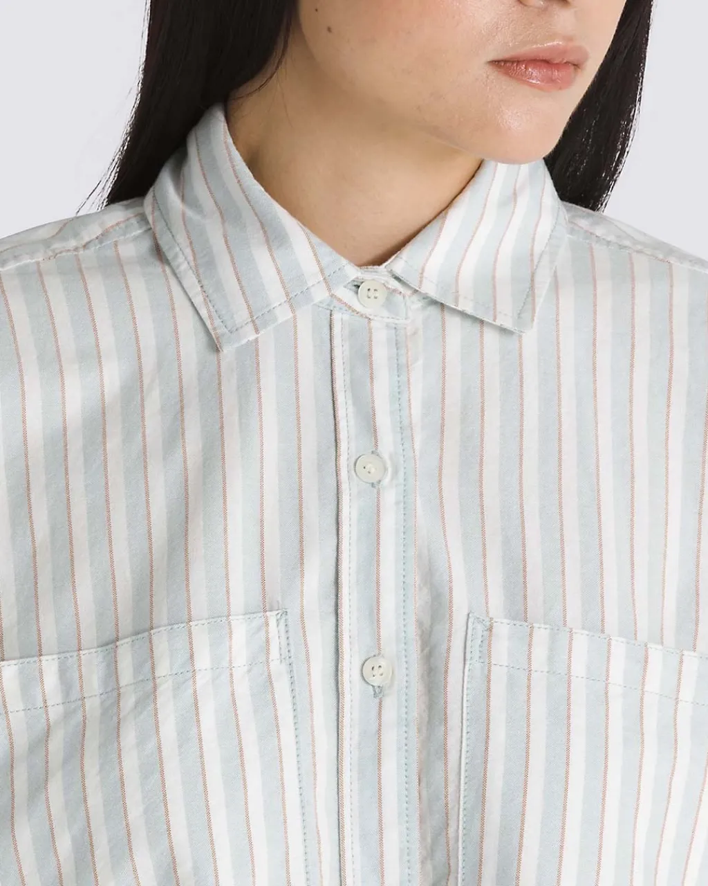 Vans Antica Boxy Long Sleeve Shirt - Gray Mist Clearance