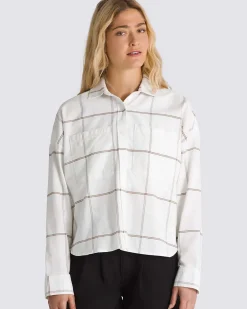 Vans Antica Boxy Long Sleeve Shirt - Marshmallow Sale