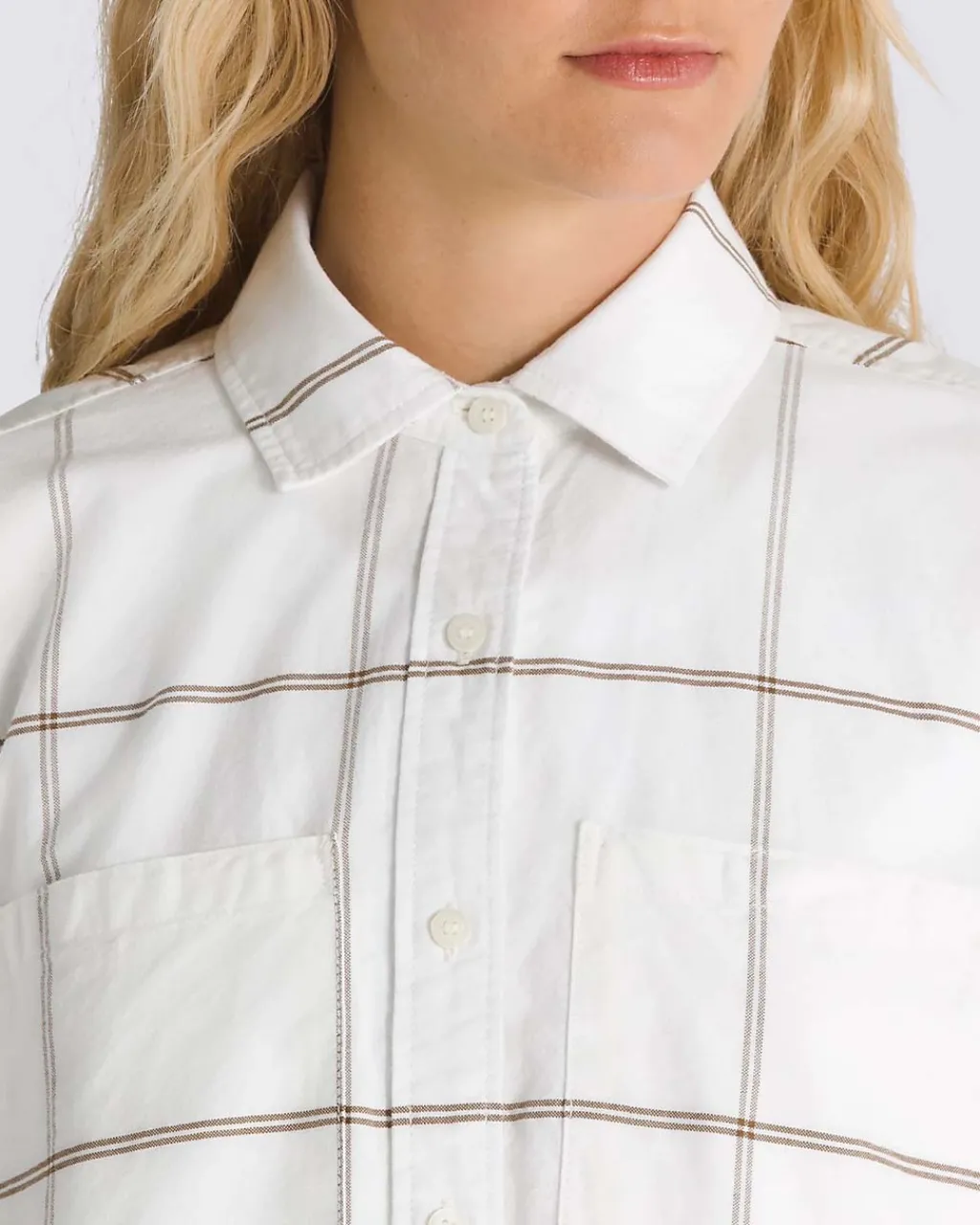 Vans Antica Boxy Long Sleeve Shirt - Marshmallow Sale