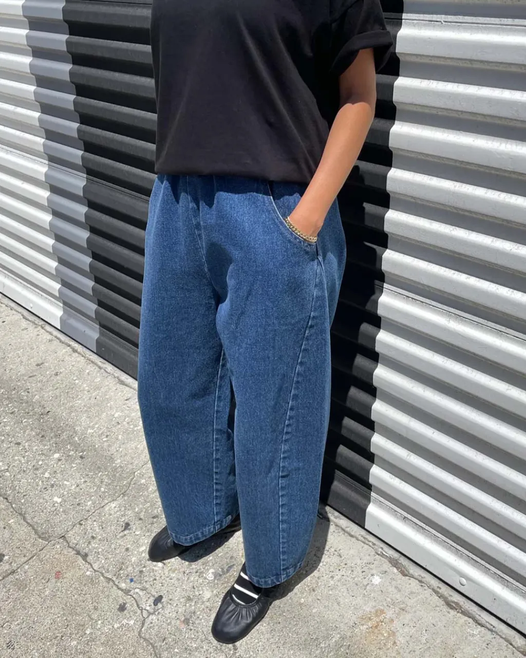 Le Bon Shoppe Arc Pants - Blue Denim Online