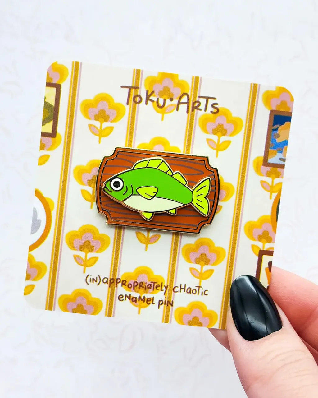 Toku Arts Award Winning Bass Enamel Pin Clearance