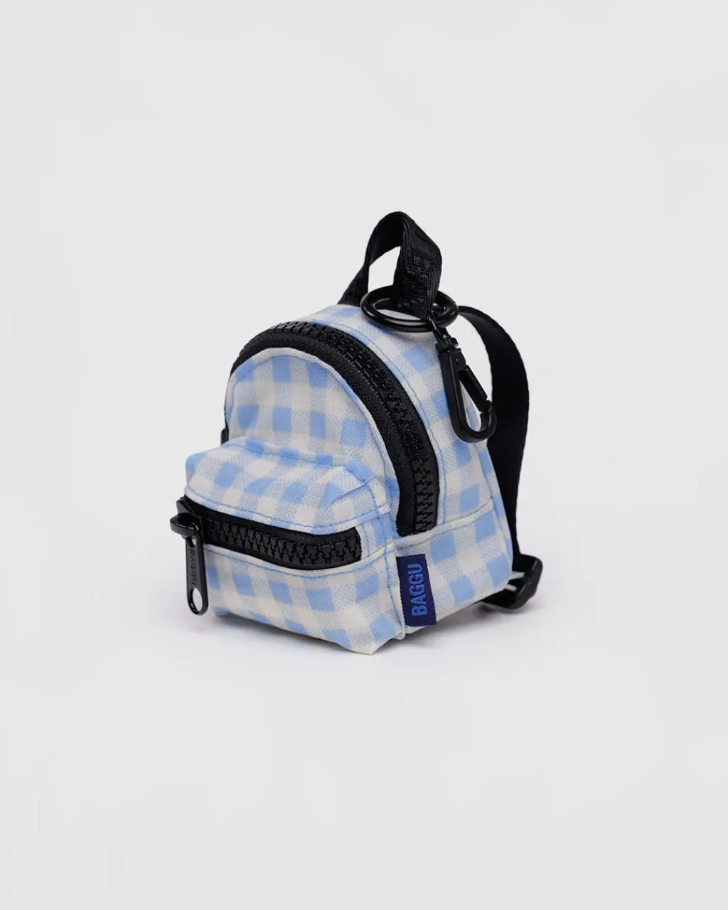 Baggu Backpack Charm - Light Blue Gingham Sale