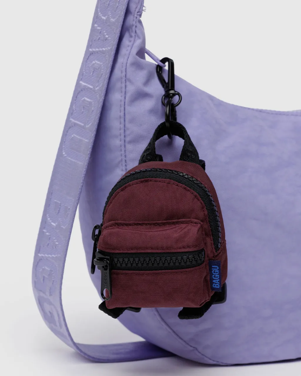Baggu Backpack Charm - Mahogany Discount