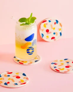 Poketo Bamboo Coaster Set - Chips Best
