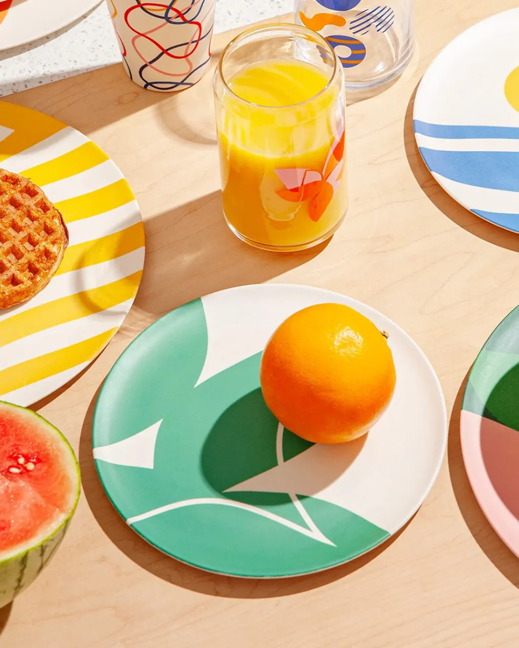 Poketo Bamboo Salad Plate Set - Flora