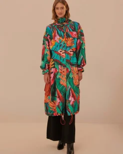 Farm Rio Banana Foliage Maxi Raincoat