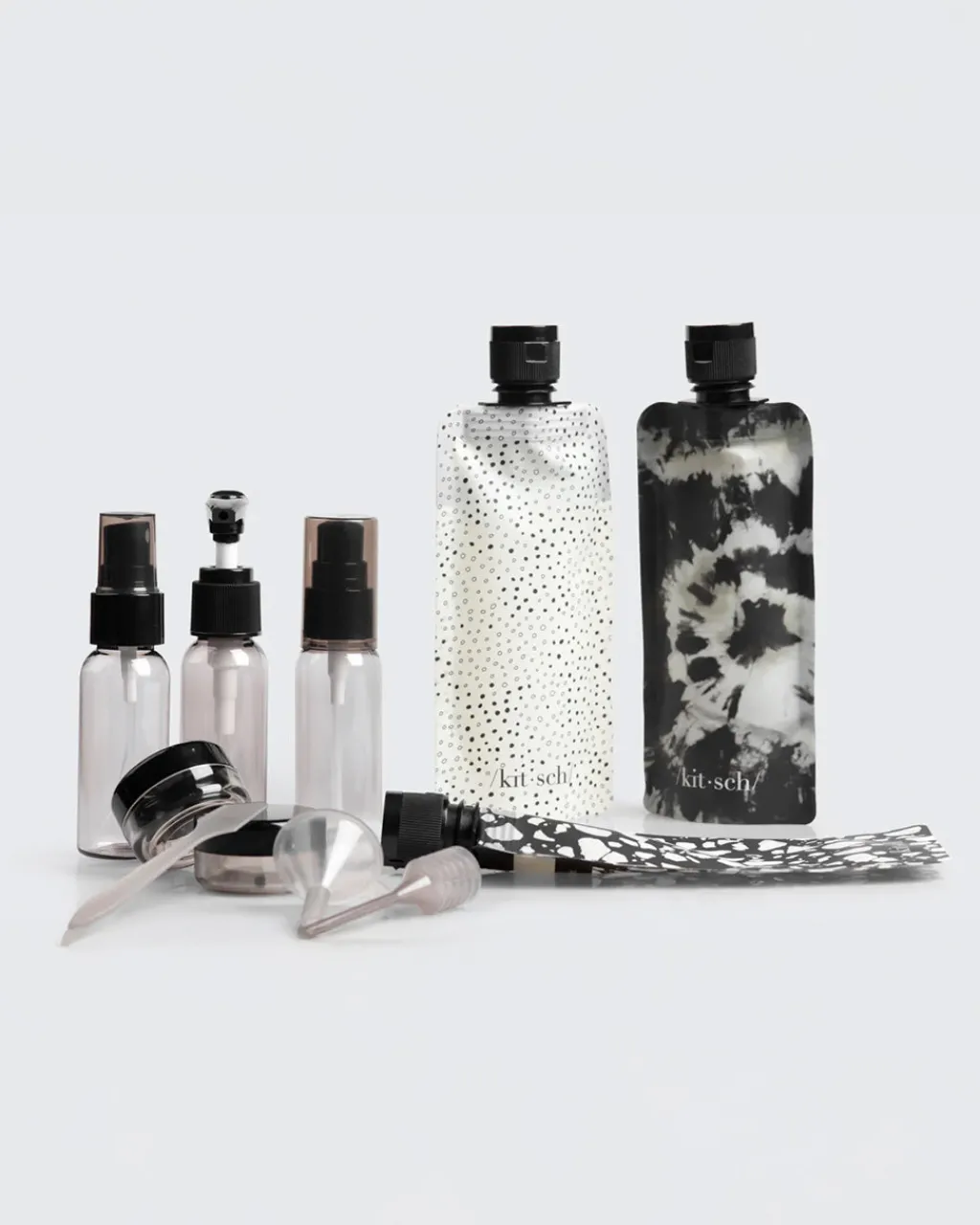Kitsch Black + Ivory Travel Bottles - Set of 11 Discount