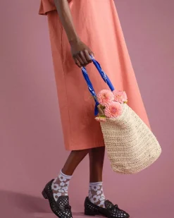 Hansel From Basel Blue Bandana Handle Bag Clearance