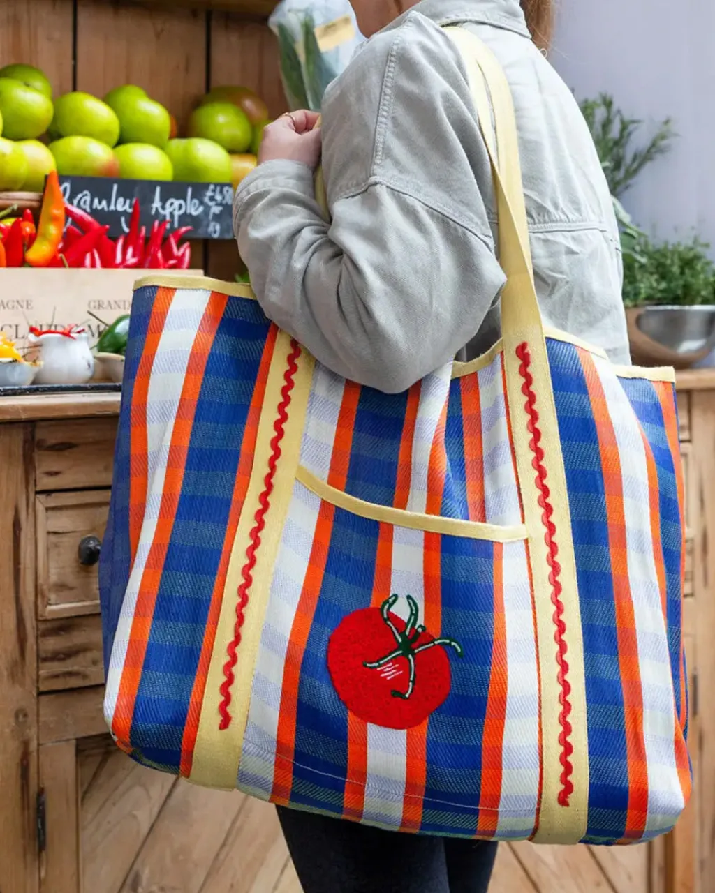 Talking Tables USA Bon Appétit Recycled Plastic Tote Bag - Tomato Best