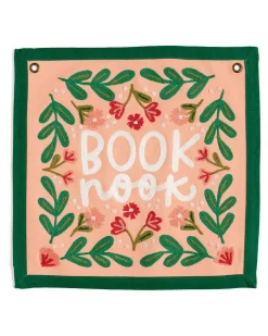 Pippi Post Book Nook Embroidered Canvas Banner Discount