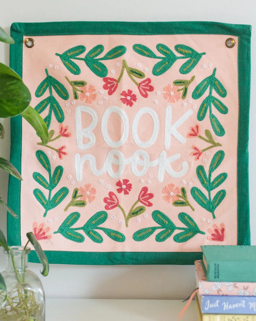 Pippi Post Book Nook Embroidered Canvas Banner Discount