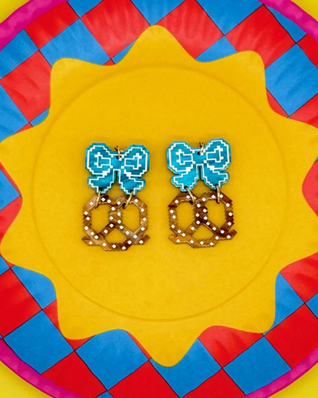 ban.do x Not Picasso Earrings Bow + Pretzel New
