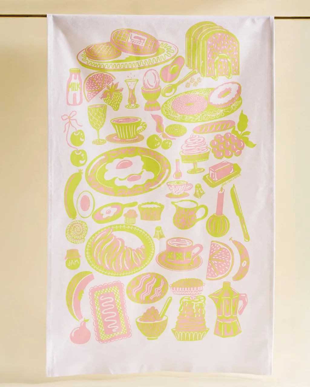 One & Only Paper Cotton Tea Towel Breakfast Lovers Discount