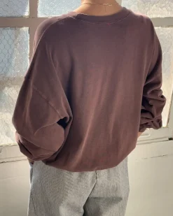 Le Bon Shoppe Cali Jersey Sweatshirt - Espresso Clearance