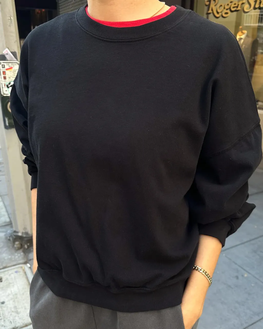 Le Bon Shoppe Cali Jersey Sweatshirt - True Black Best