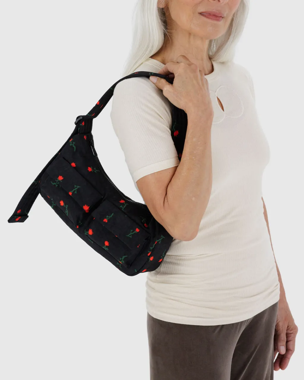 Baggu Cargo Shoulder Bag - Painted Wildflower Clearance