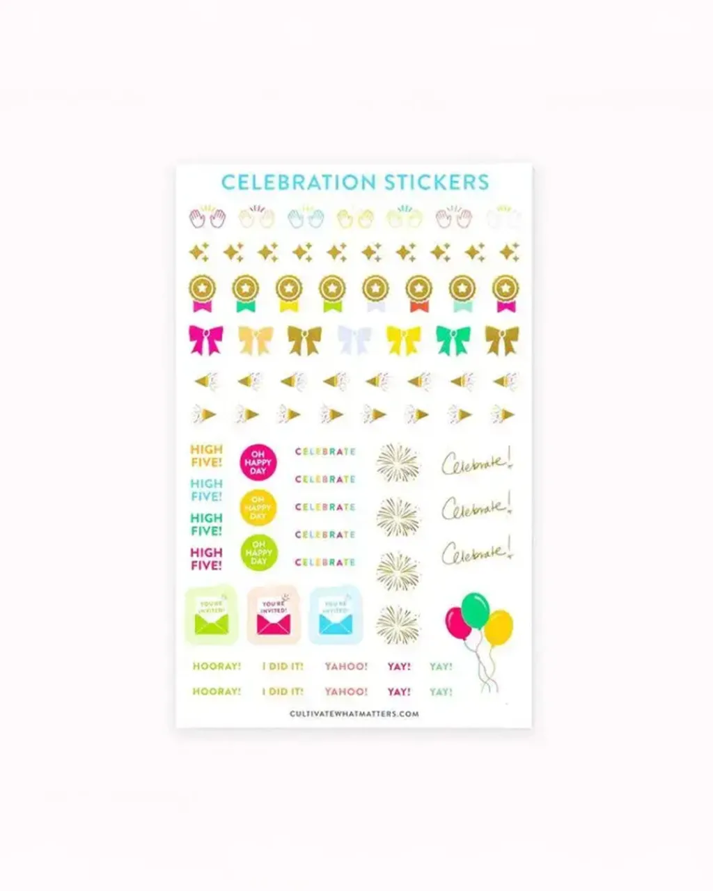 Cultivate What Matters Celebration Sticker Pack Best