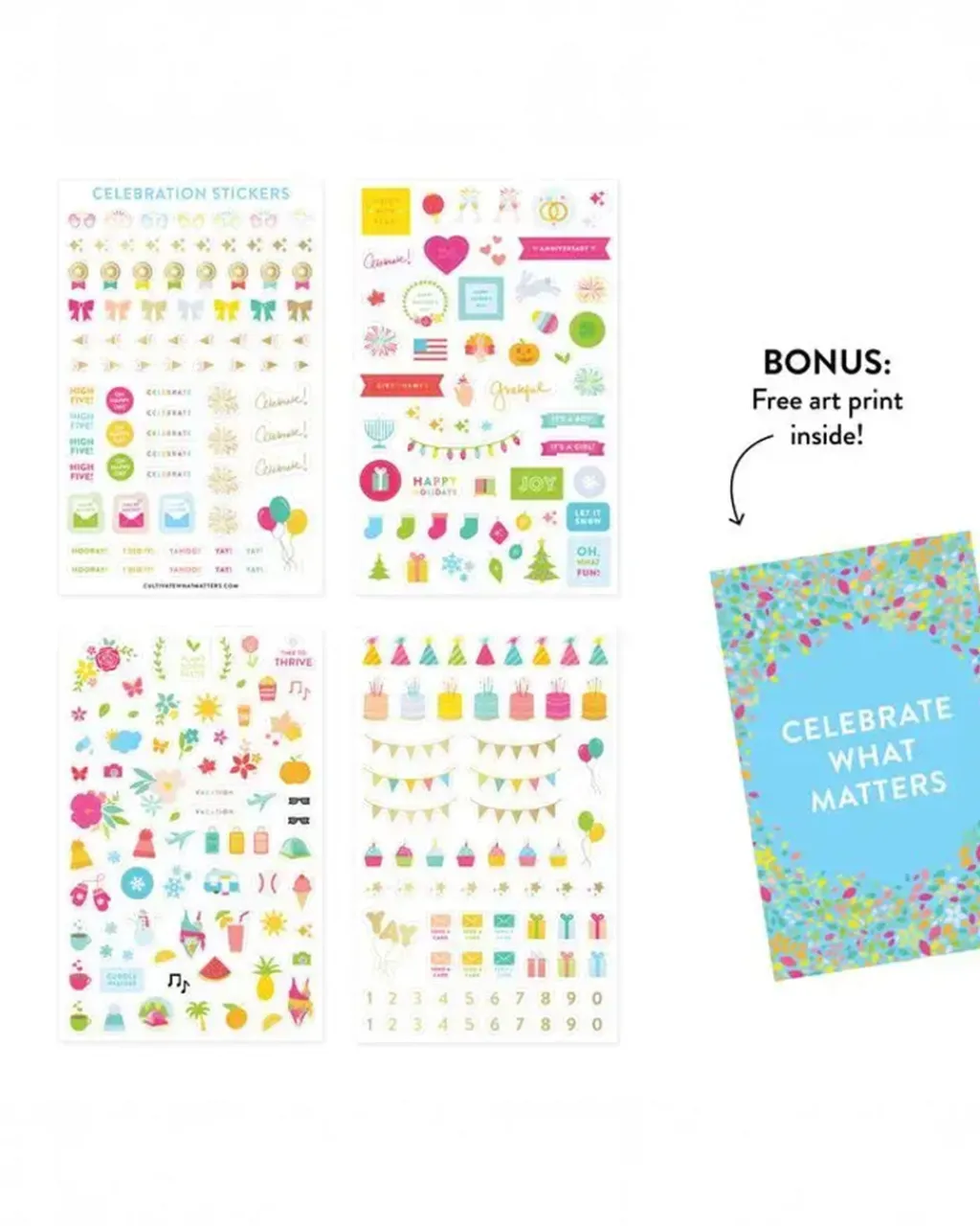 Cultivate What Matters Celebration Sticker Pack Best