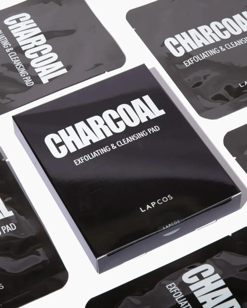 Lapcos Charcoal Exfoliating + Cleansing Pads - Set Of 5 New
