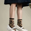 Hansel from Basel Cheetah Cashmere Crew Socks Sale