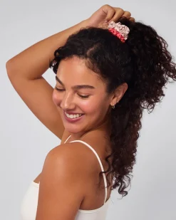 Kitsch Cherry Blossom Ruched Satin Scrunchies - Set of 5 Discount