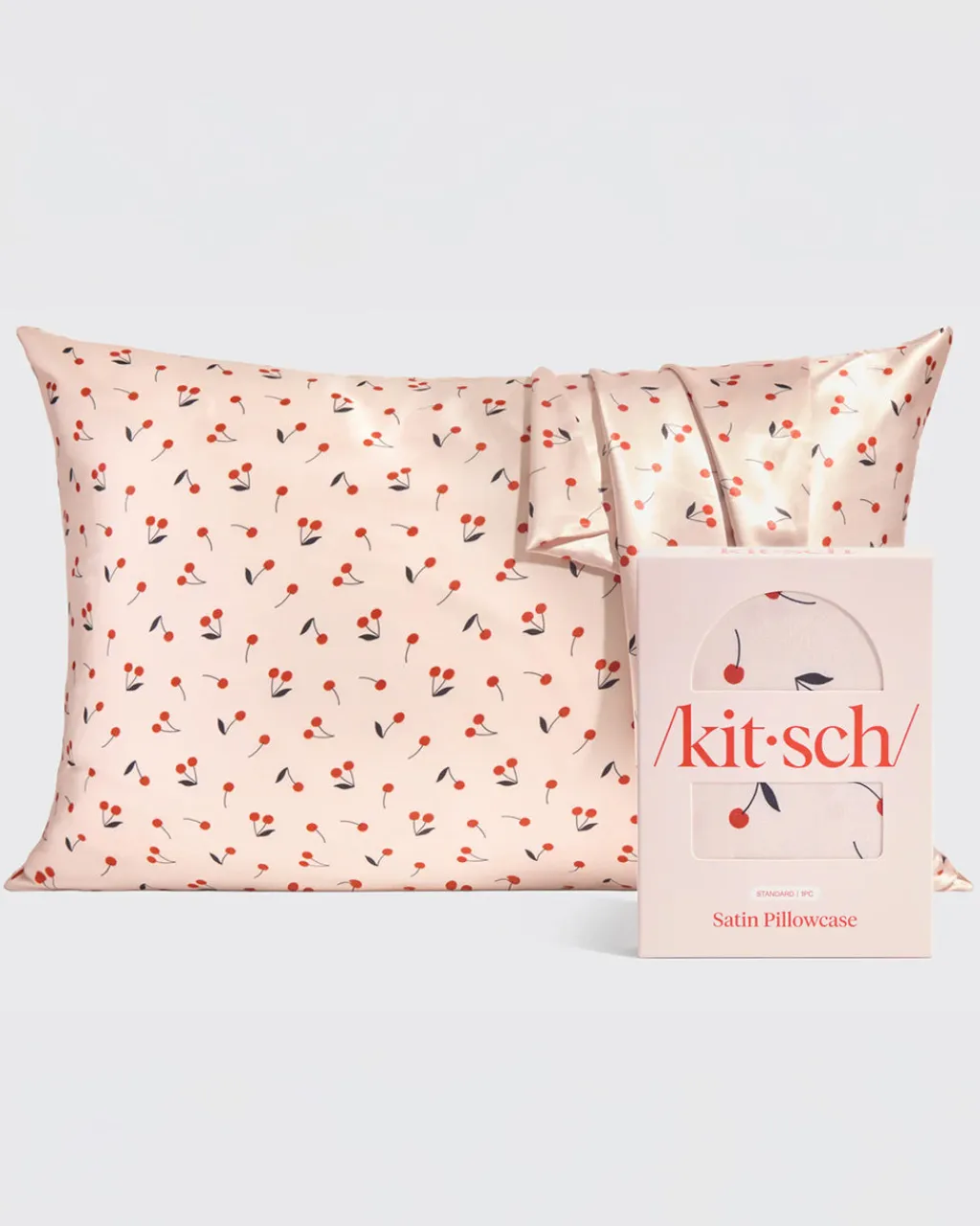 Kitsch Satin Pillowcase Cherry Print