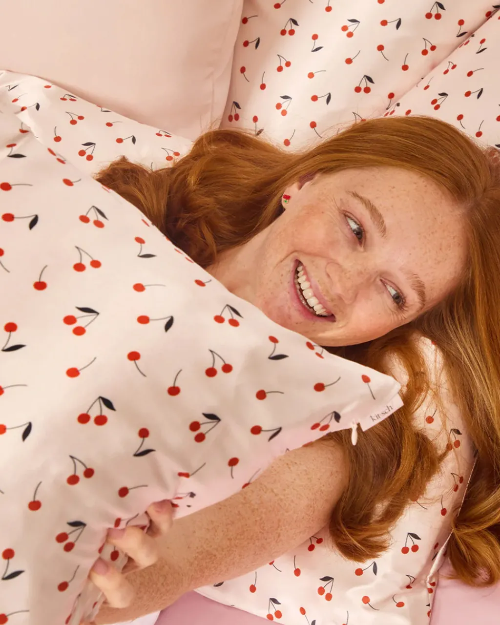 Kitsch Satin Pillowcase Cherry Print