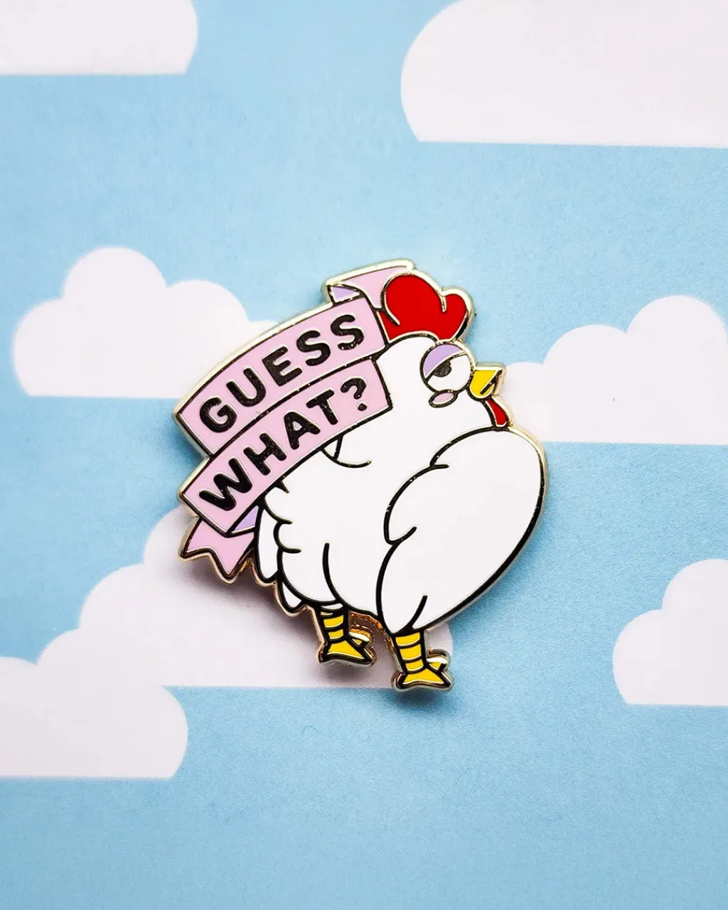 Toku Arts Chicken Butt Enamel Pin Clearance