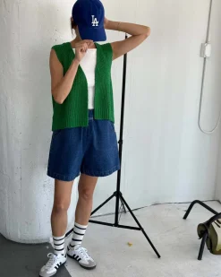 Le Bon Shoppe City Shorts - Blue Denim Clearance