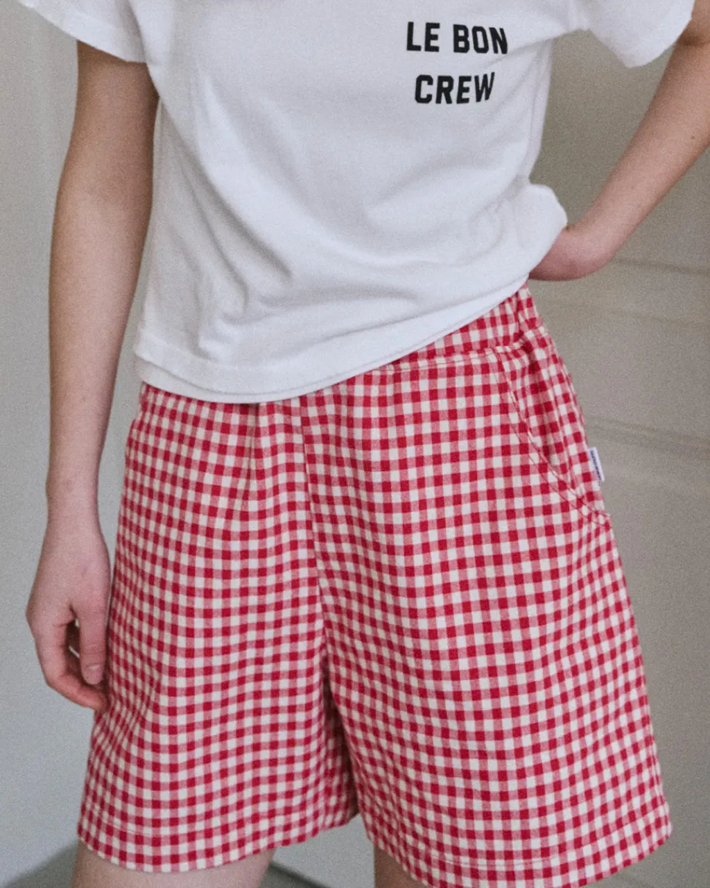 Le Bon Shoppe City Shorts - Red Gingham Hot