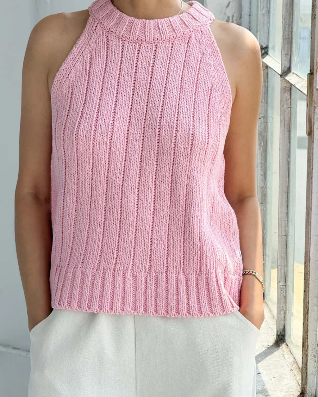 Le Bon Shoppe Claire Cotton Sweater Tank - Pink
