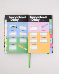 ban.do Classic 12-Month Annual Planner - Black Floral Clearance