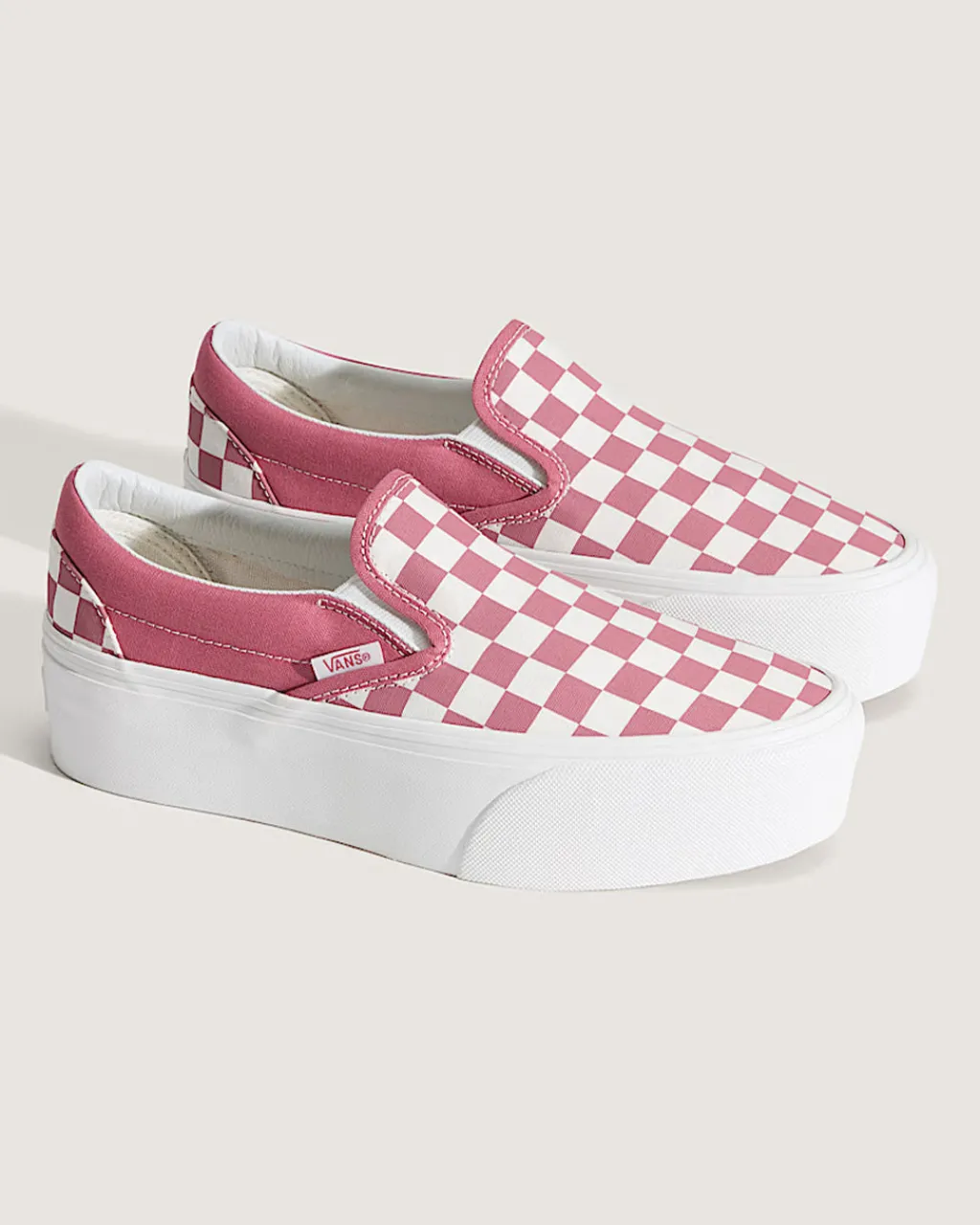Vans Classic Slip-On Checkerboard Stackform Sneaker - Mauvewood Clearance