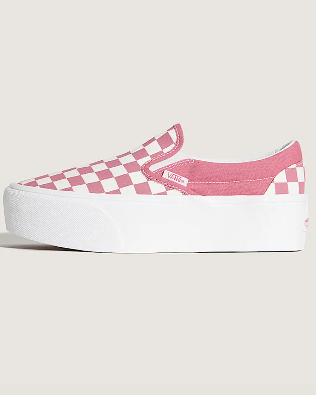 Vans Classic Slip-On Checkerboard Stackform Sneaker - Mauvewood Clearance