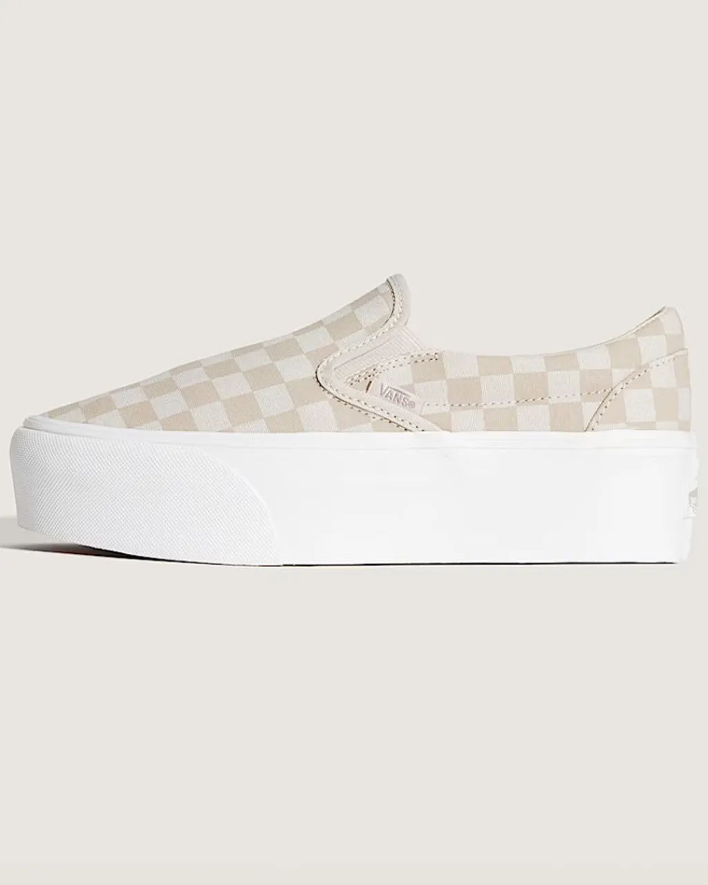 Vans Classic Slip-On Checkerboard Stackform Sneaker - Mushroom Discount
