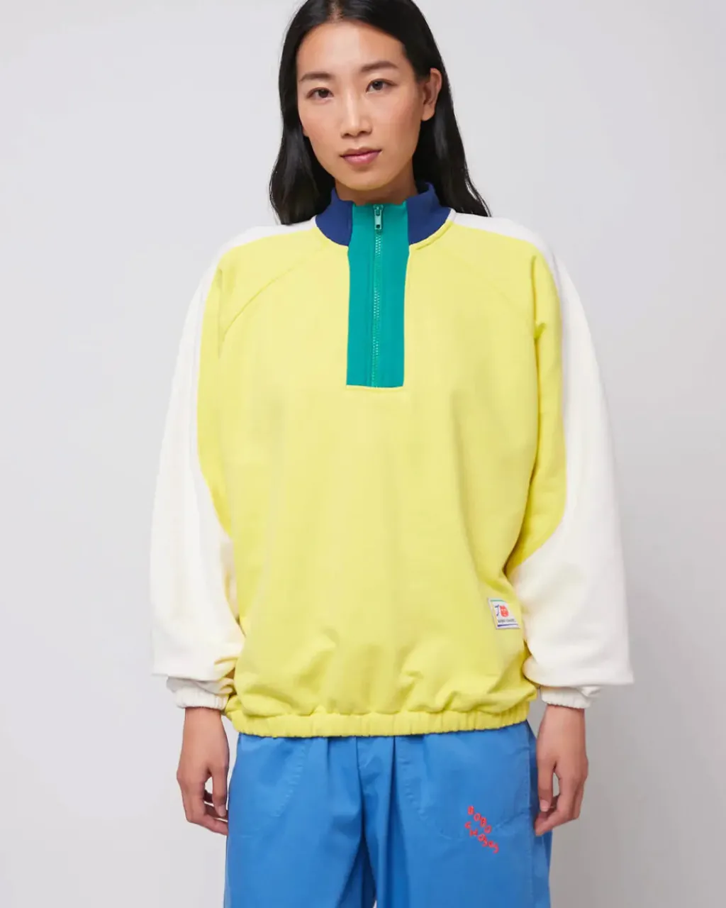 Bobo Choses Color Block Zipper Sweatshirt Discount
