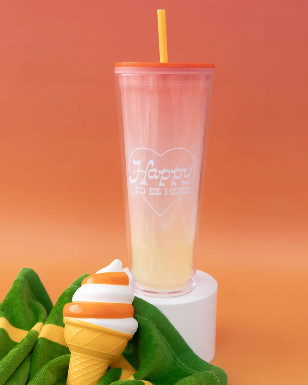 ban.do Color Changing Sip Sip Tumbler with Straw - Happy To Be Here Online