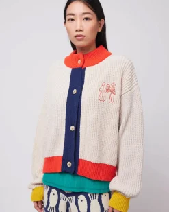 Bobo Choses Colorblock Textured Cardigan New
