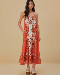 Farm Rio Cream Aura Maxi Dress Outlet