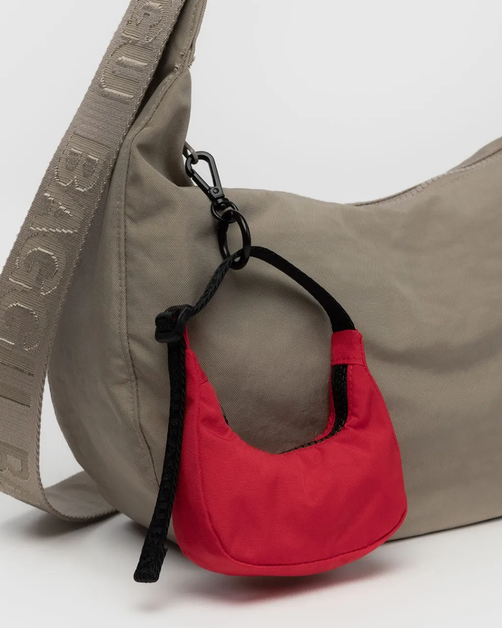 Baggu Crescent Bag Charm - Candy Apple New