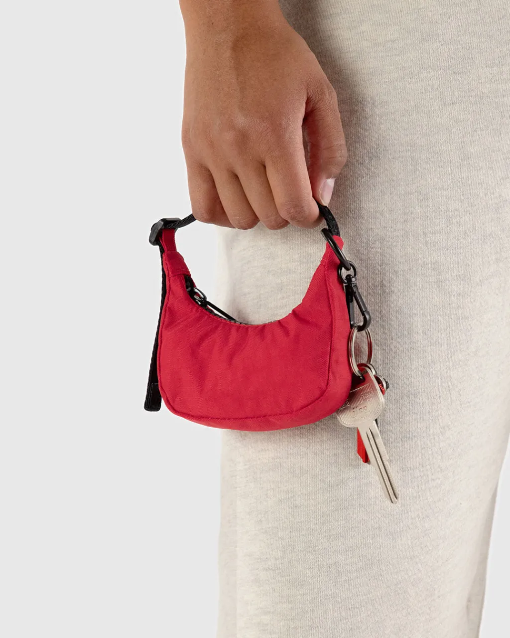 Baggu Crescent Bag Charm - Candy Apple New