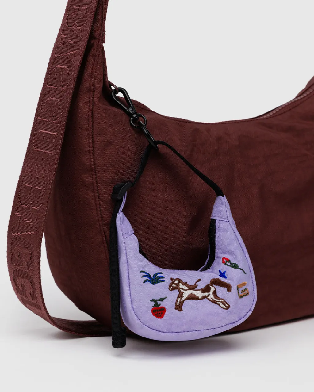 Baggu Crescent Bag Charm - Embroidered Pony Discount
