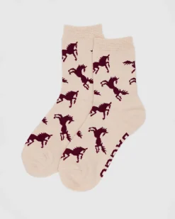 Baggu Crew Socks - Horses Hot