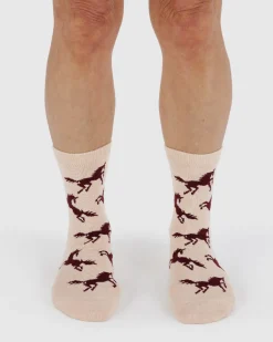 Baggu Crew Socks - Horses Hot