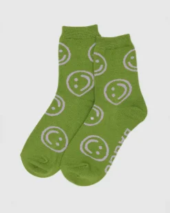 Baggu Crew Socks - Pear Happy Hot