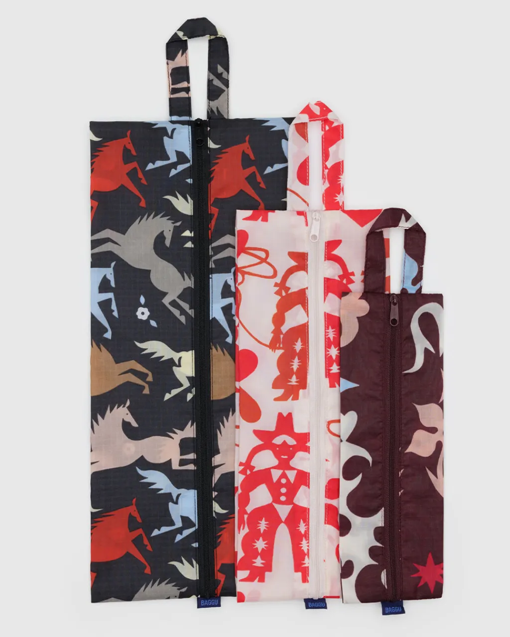 Baggu 3D Zip Set - Western Cut-Outs Hot