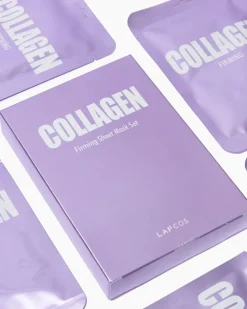 Lapcos Daily Firming Facial Skin Mask - Set Of 5 Collagen Clearance